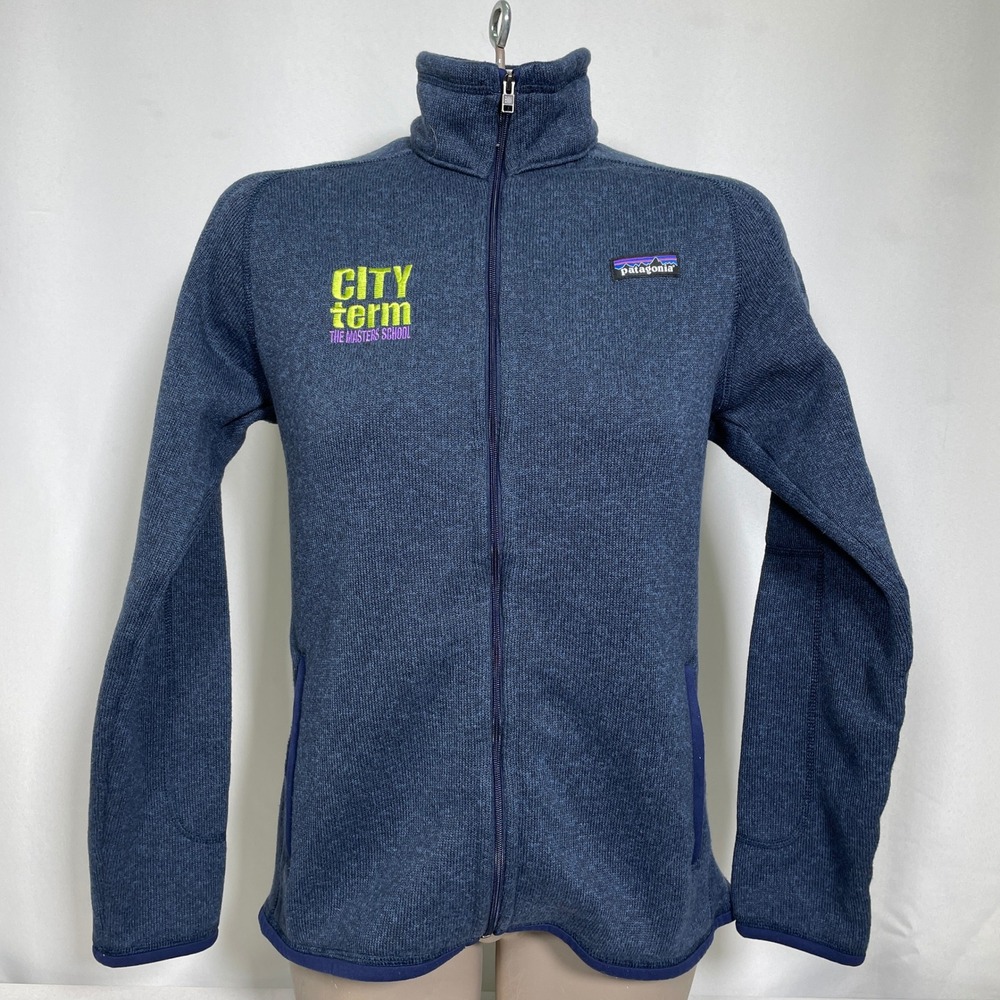 CITYterm Masters School Patagonia Blue Full Zip Sweater Jacket Women's MEDIUM